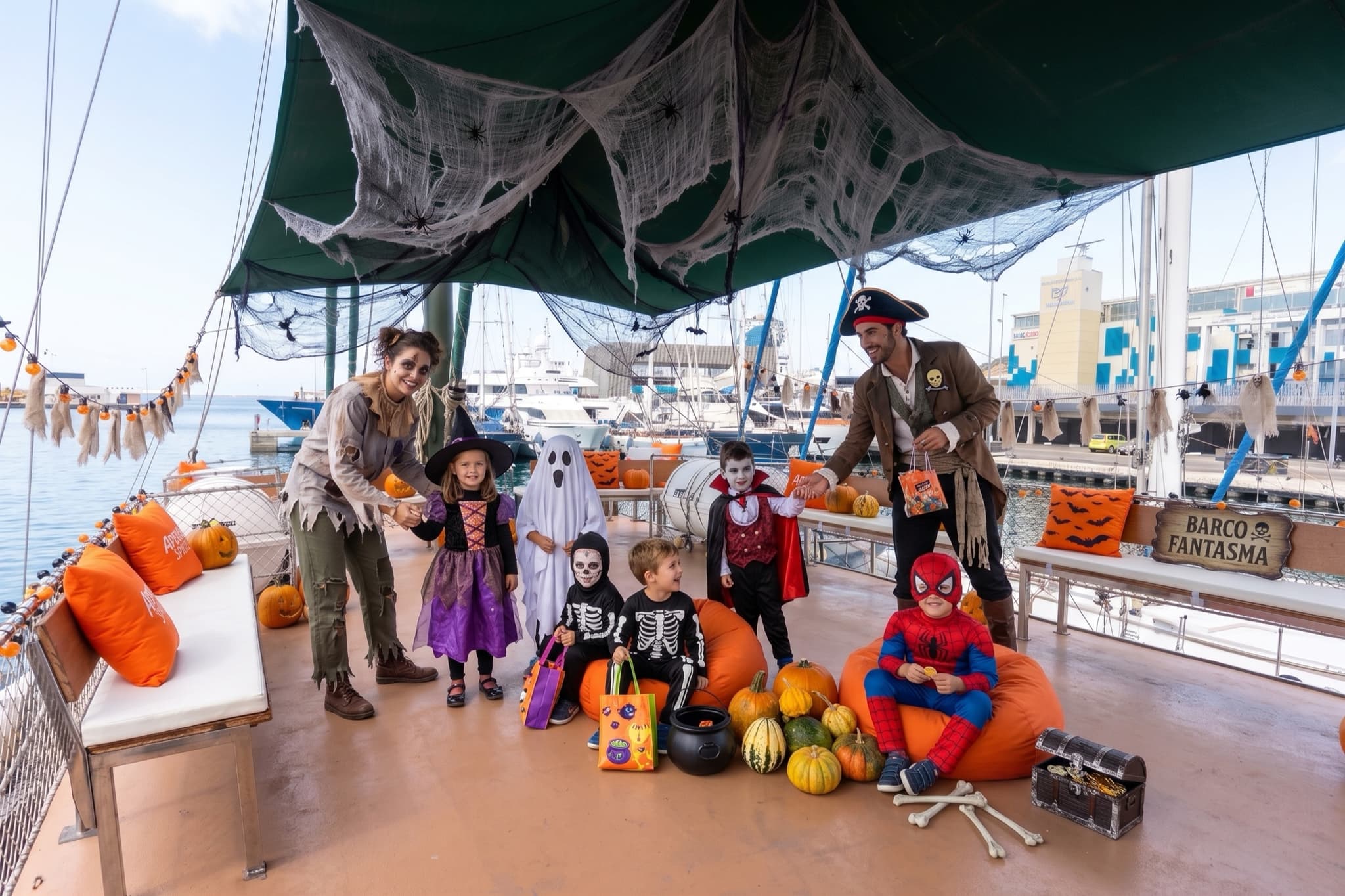 Especial Halloween a bordo de la Goleta Karya en Barcelona